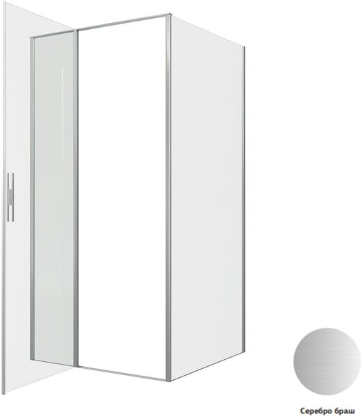 Душевой уголок Allen Brau Priority 100x100 3.31029.BA + 3.31047.BA серебро браш