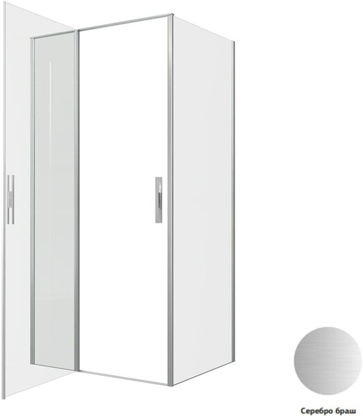 Душевой уголок Allen Brau Priority 100x80 3.31029.BA + 3.31041.BA серебро браш