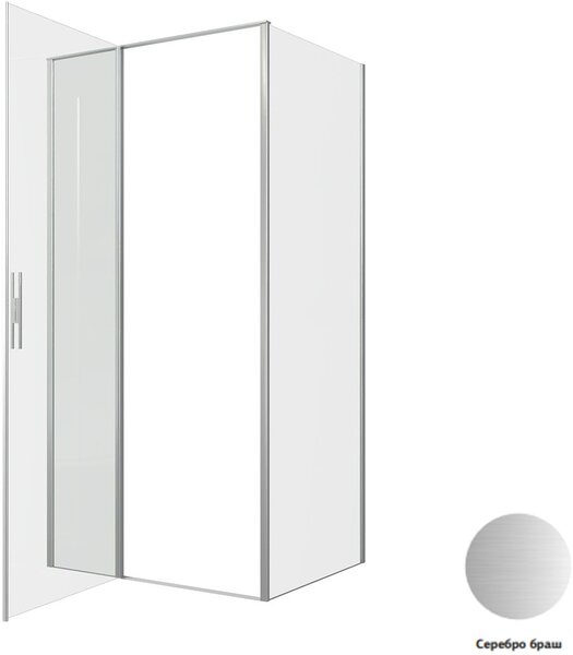 Душевой уголок Allen Brau Priority 100x90 3.31029.BA + 3.31044.BA серебро браш