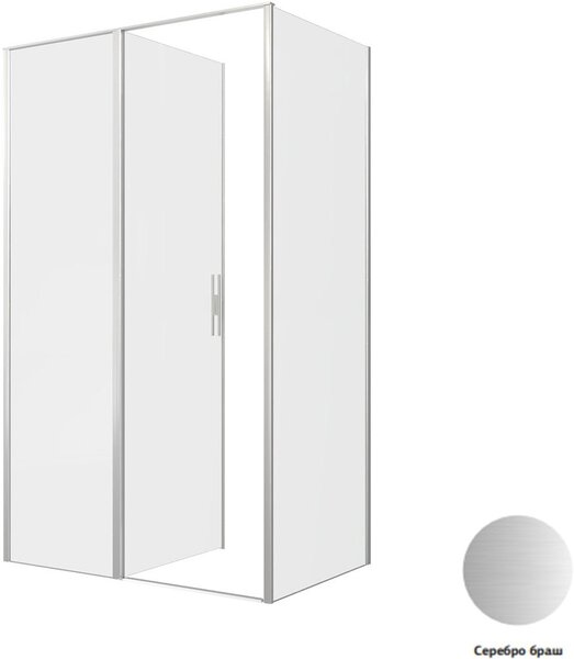 Душевой уголок Allen Brau Priority 120x80 3.31008.BA + 3.31014.BA серебро браш