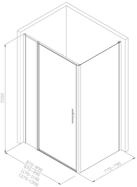 Душевой уголок Allen Brau Priority 120x80 3.31009.BBA + 3.31015.BBA черный браш