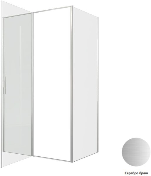 Душевой уголок Allen Brau Priority 120x80 3.31032.BA + 3.31041.BA серебро браш