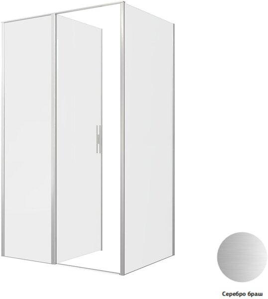 Душевой уголок Allen Brau Priority 120x90 3.31008.BA + 3.31017.BA серебро браш