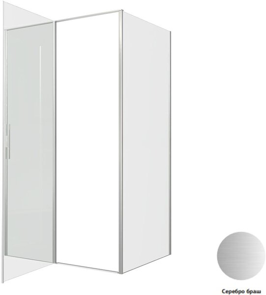 Душевой уголок Allen Brau Priority 120x90 3.31032.BA + 3.31044.BA серебро браш