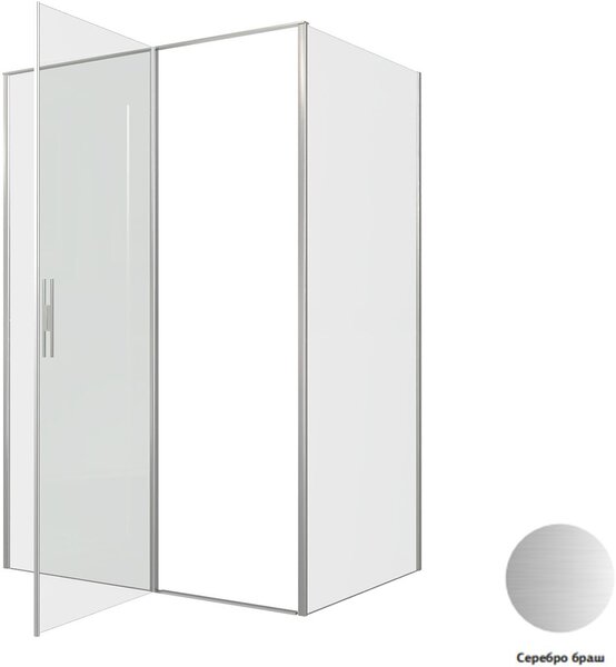 Душевой уголок Allen Brau Priority 140x100 3.31035.BA + 3.31047.BA серебро браш