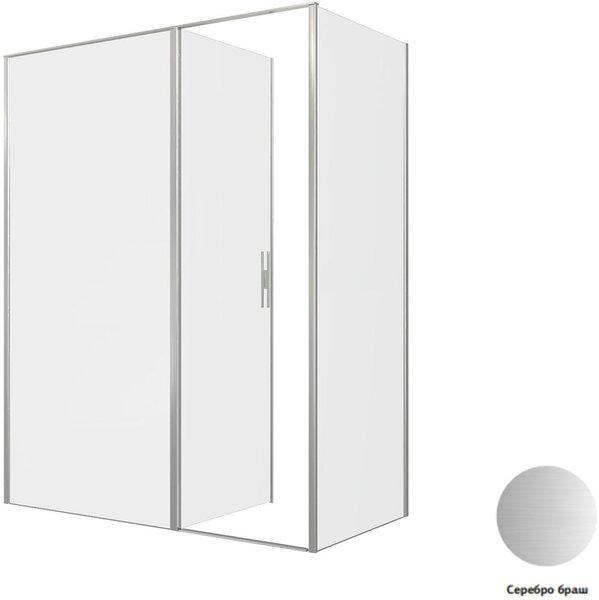 Душевой уголок Allen Brau Priority 160x80 3.31038.BA + 3.31041.BA серебро браш