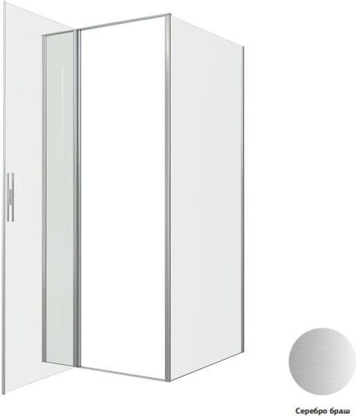 Душевой уголок Allen Brau Priority 90x100 3.31026.BA + 3.31047.BA серебро браш