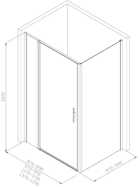 Душевой уголок Allen Brau Priority 90x100 3.31027.BBA + 3.31048.BBA черный браш