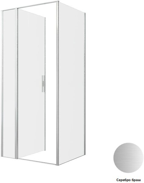 Душевой уголок Allen Brau Priority 90x80 3.31026.BA + 3.31041.BA серебро браш