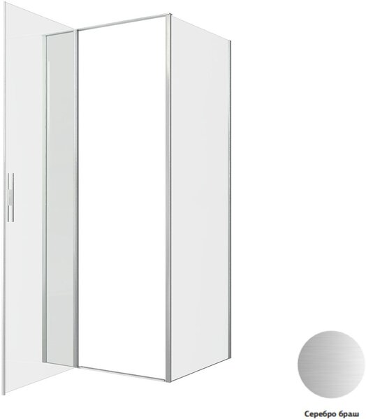 Душевой уголок Allen Brau Priority 90x80 3.31026.BA + 3.31041.BA серебро браш