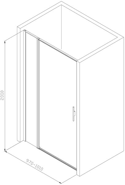 Душевая дверь Allen Brau Priority 100 3.31029.BA серебро браш