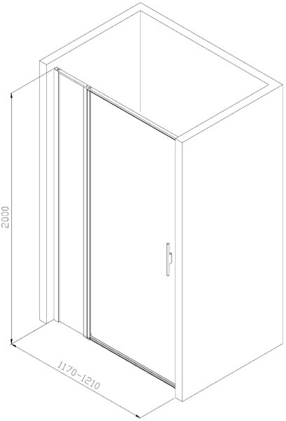 Душевая дверь Allen Brau Priority 120 3.31009.BBA черный браш