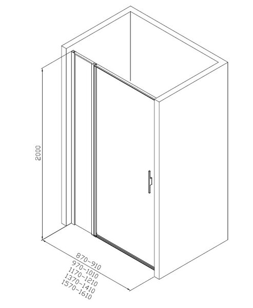 Душевая дверь Allen Brau Priority 160 3.31038.BA серебро браш