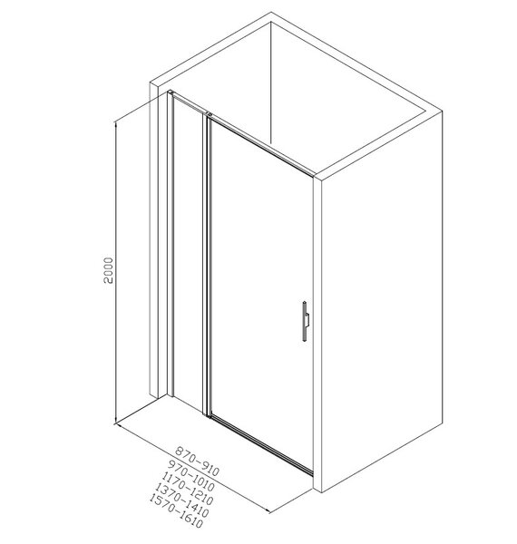 Душевая дверь Allen Brau Priority 160 3.31039.BBA черный браш