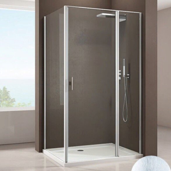 Душевой уголок Allen Brau Priority 160x80 3.31038.BA + 3.31041.BA серебро браш