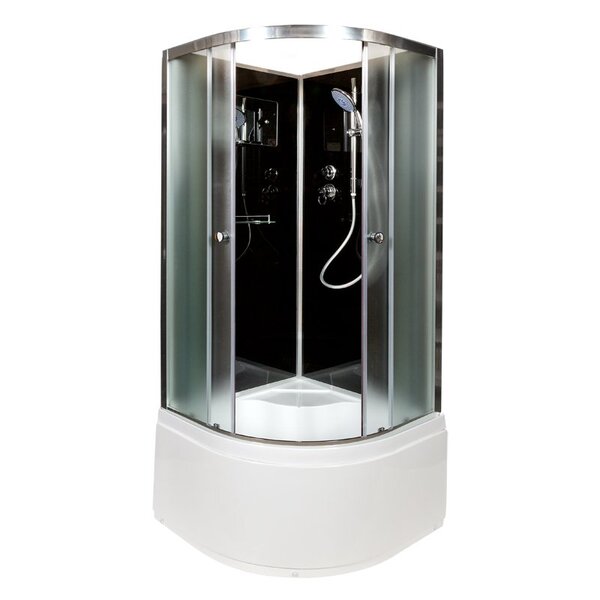 Душевая кабина Deto B10 BLACK без крыши 100х100х208см