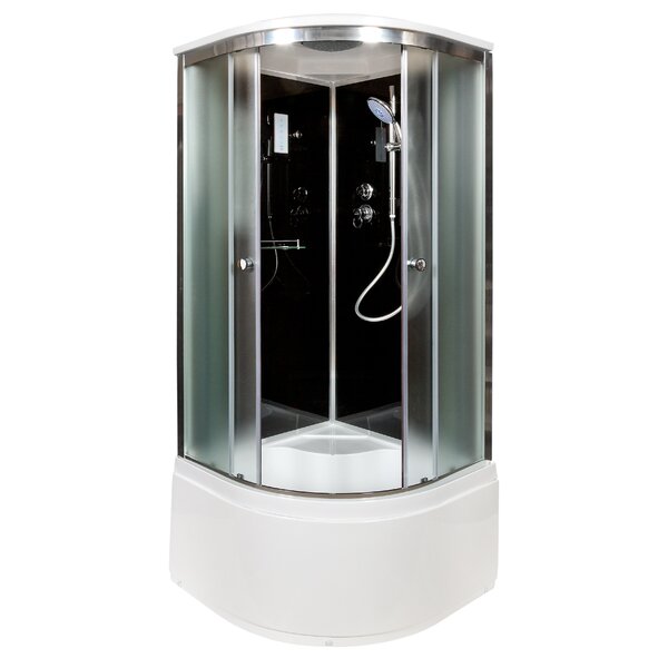 Душевая кабина Deto B10S с электрикой BLACK 100х100х220см