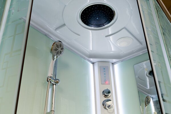 Душевая кабина Deto EM4512L LED с подсветкой и гидромассажем 120х80х220см