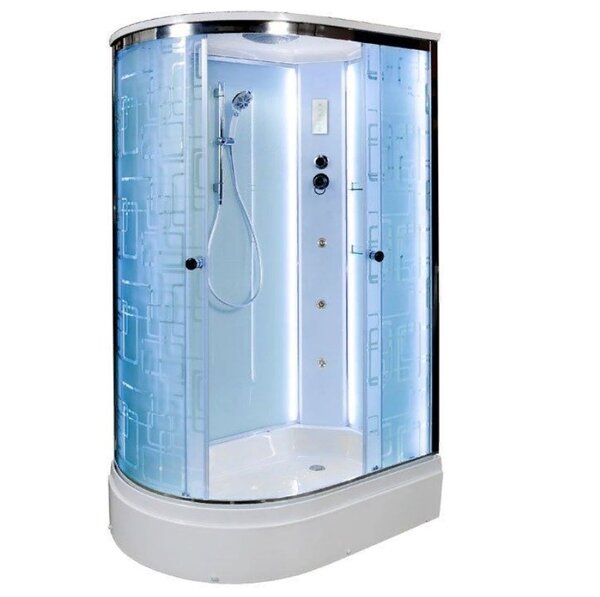 Душевая кабина Deto EM2712R LED с подсветкой и гидромассажем 120х80х220см