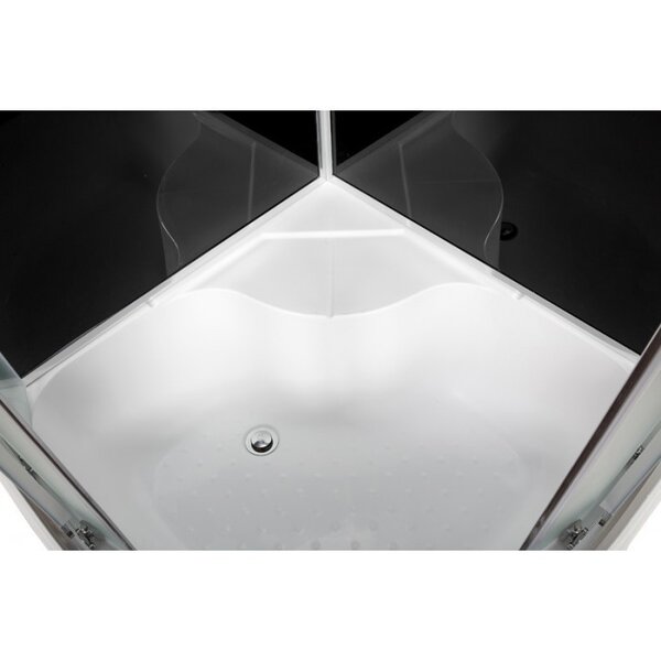 Душевая кабина Deto B10 BLACK без крыши 100х100х208см