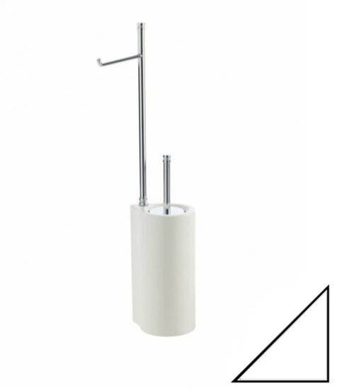 Stil Haus Hashi, стойка h62 см: бумагодержатель/белый керамический ёрш, цвет белый матовый 972(24)