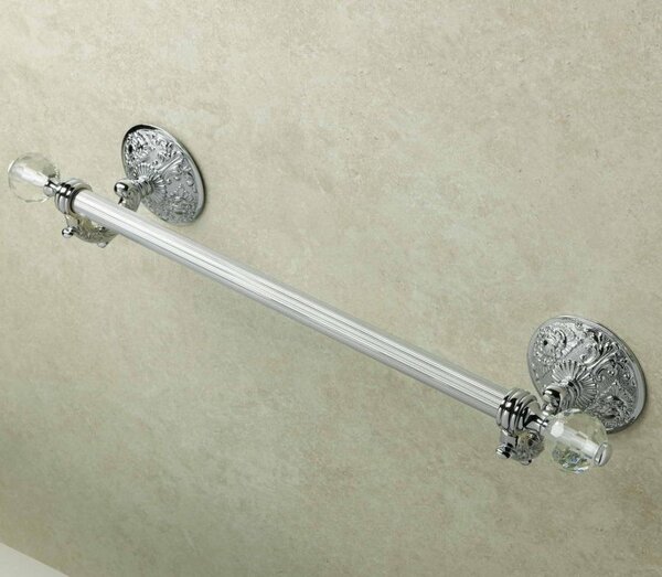 Stil Haus Noto Light, полотенцедержатель со стеклом Murano, длина 45 см, цвет хром NT06V(08)