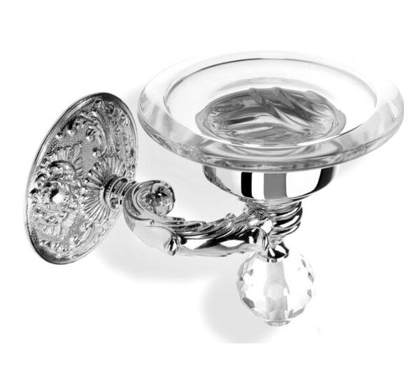 Stil Haus Noto Light, настенная мыльница со стеклом Murano, цвет хром NT09V(08)