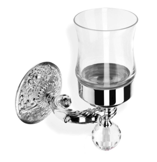 Stil Haus Noto Light, настенный стакан со стеклом Murano, цвет хром NT10V(08)
