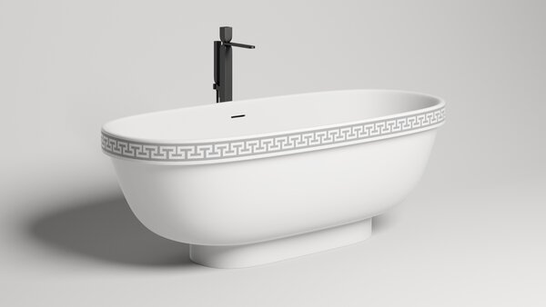Ванна отдельностоящая Salini GRECAMEANDER 180x80 материал S-Stone 103021M покрытие Матовое