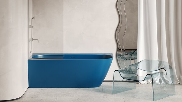 Ванна пристенная угловая Salini SOFIA CORNER L 170x85 покраска по RAL полностью материал S-Stone 102525MRF покрытие Матовое
