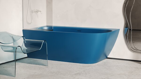 Ванна пристенная угловая Salini SOFIA CORNER L 170x85 покраска по RAL полностью материал S-Stone 102525MRF покрытие Матовое