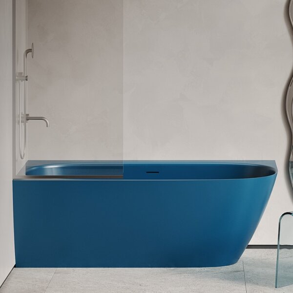 Ванна пристенная угловая Salini SOFIA CORNER L 170x85 покраска по RAL полностью материал S-Stone 102525MRF покрытие Матовое