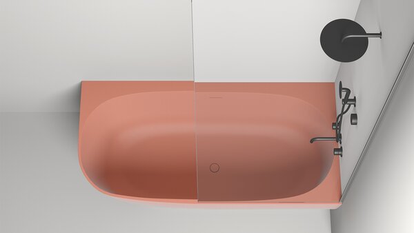 Ванна пристенная угловая Salini SOFIA CORNER R 170x85покраска по RAL полностью материал S-Sense  102514GRF покрытие Глянцевое