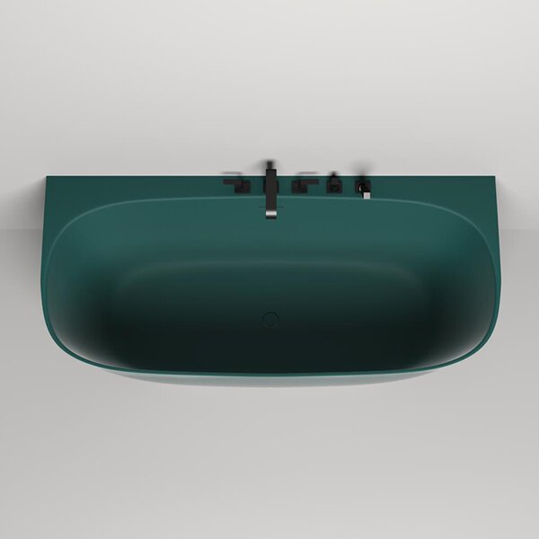 Ванна пристенная  Salini SOFIA WALL 180x85 покраска по RAL полностью материал S-Stone 102523MRF покрытие Матовое