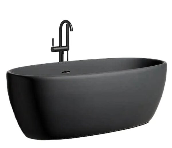 Ванна отдельностоящая Salini LUCE 170x85 покраска по RAL полностью материал S-Stone 100121MRF покрытие Матовое