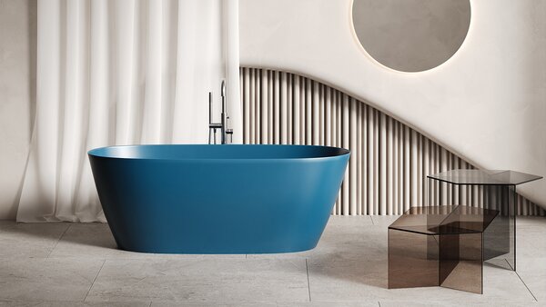 Ванна отдельностоящая Salini SOFIA LIGHT 165х75 без перелива покраска по RAL полностью материал S-Sense  103611GRF покрытие Глянцевое