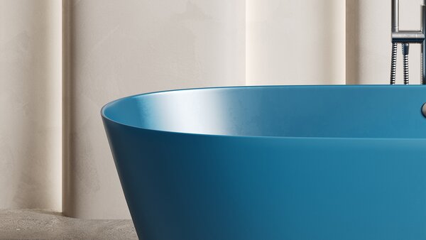 Ванна отдельностоящая Salini SOFIA LIGHT 165х75 с переливом покраска по RAL полностью материал S-Sense  103711GRF покрытие Глянцевое
