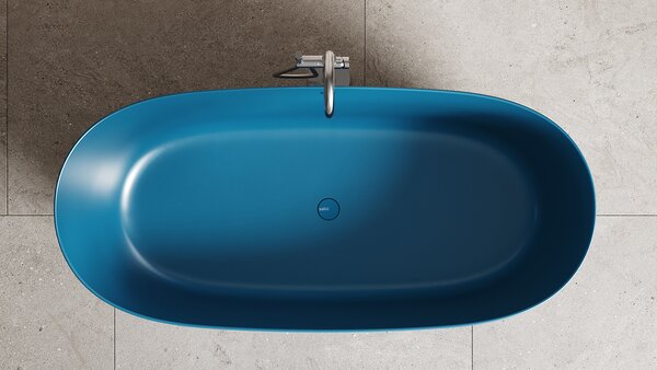 Ванна отдельностоящая Salini SOFIA LIGHT 165х75 с переливом покраска по RAL полностью материал S-Sense  103711GRF покрытие Глянцевое