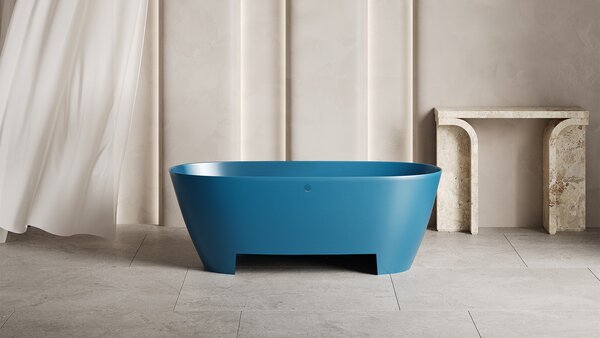 Ванна отдельностоящая Salini SOFIA LIGHT 165х75 с переливом покраска по RAL полностью материал S-Sense  103711GRF покрытие Глянцевое
