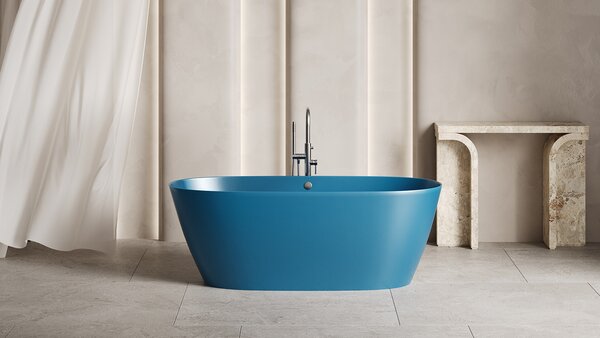 Ванна отдельностоящая Salini SOFIA LIGHT 165х75 с переливом покраска по RAL полностью материал S-Sense  103711GRF покрытие Глянцевое