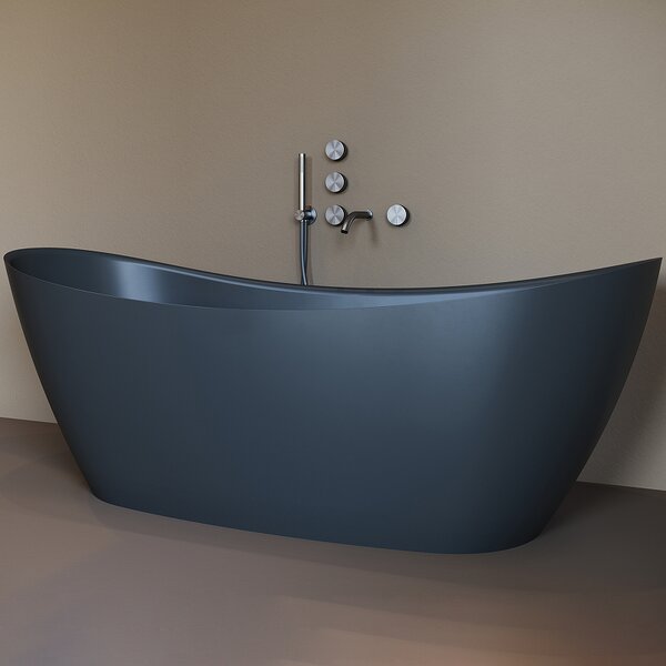 Ванна отдельностоящая Salini NOEMI 170x75 покраска по RAL полностью материал S-Stone 101722MRF покрытие Матовое