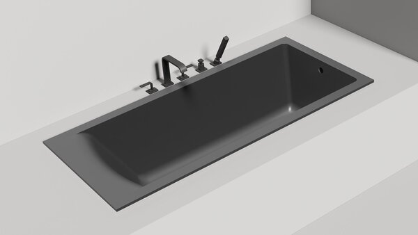 Ванна Salini CASCATA 180x80 покраска по RAL полностью материал S-Sense 104213GRF покрытие Глянцевое