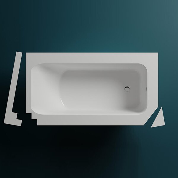 Ванна Salini ORLANDA KIT PLUS 190х100 покраска по RAL полностью материал S-Sense 102114GRF покрытие Глянцевое