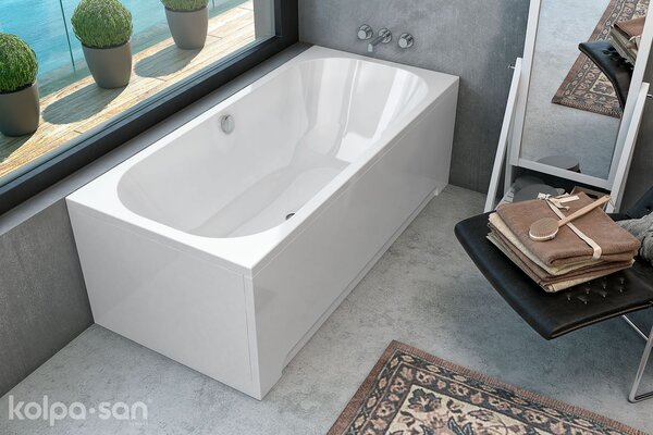 Ванна Kolpa San PANDORA 170x75 акриловая на каркасе со сливом переливом