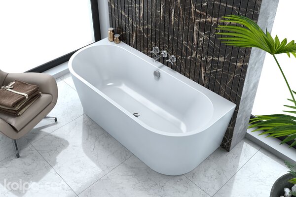 Ванна Kolpa San DREAM SP 170x75 акриловая на каркасе со сливом переливом