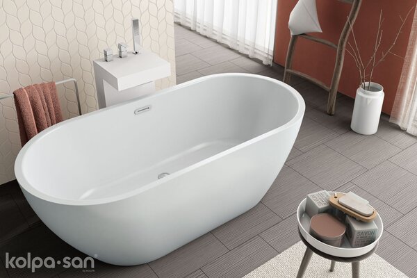 Ванна Kolpa San DALIA FS 170x80 акриловая со сливом переливом