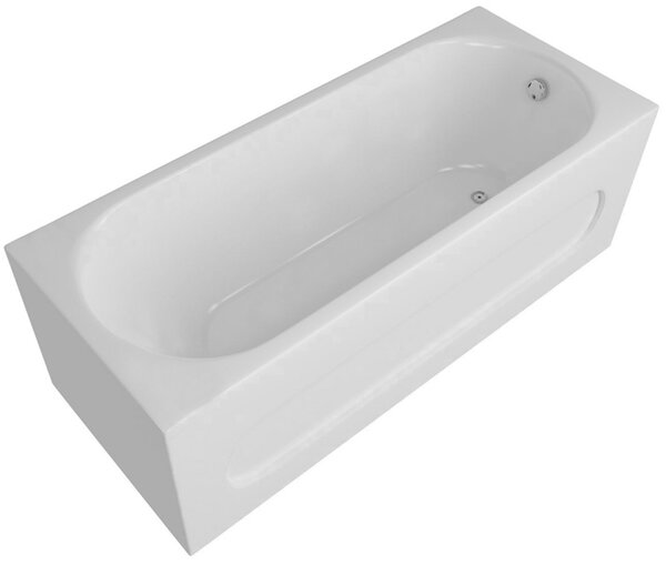 Акриловая ванна Aquatek Оберон 180x80 OBR180-0000009 с каркасом и фронтальным экраном (слив справа)