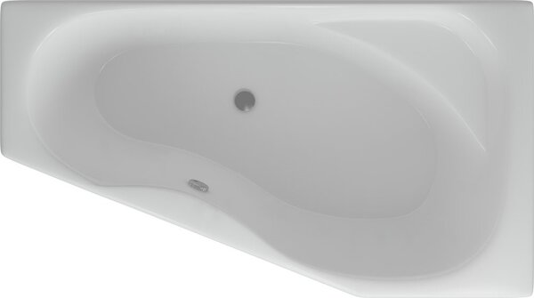 Акриловая ванна Акватек Медея MED180-0000038 R 170x95 см, угловая, вклеенный каркас, с экраном, со сливом-переливом