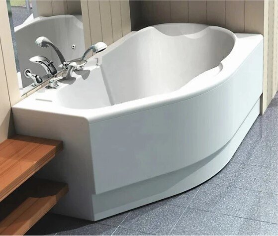 Акриловая ванна Акватек Таурус TAR170-0000129 R 170x100 см, с каркасом, с экраном, со сливом-переливом