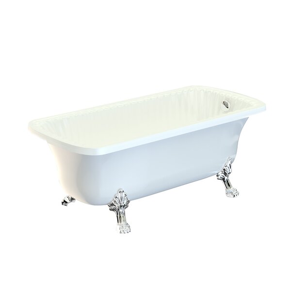 Ванна из искусственного камня Migliore Olivia Standard 26923 175x80 см, отдельностоящая, с ножками, со сливом-переливом хром